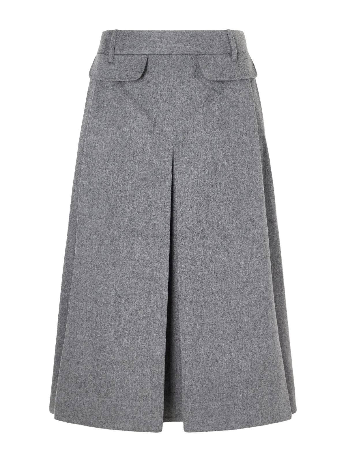Pleated Wool And Cashmere-blend Midi Skirt