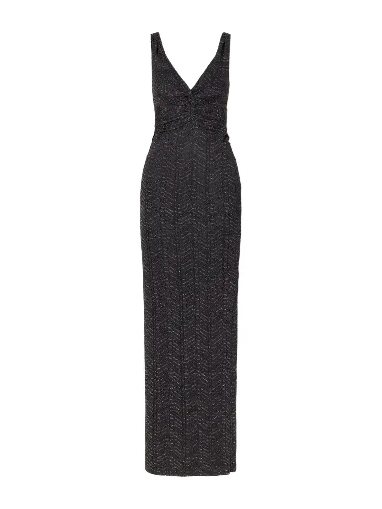 Striped Crochet-knit Maxi Dress Striped Crochet-knit Maxi Dress
