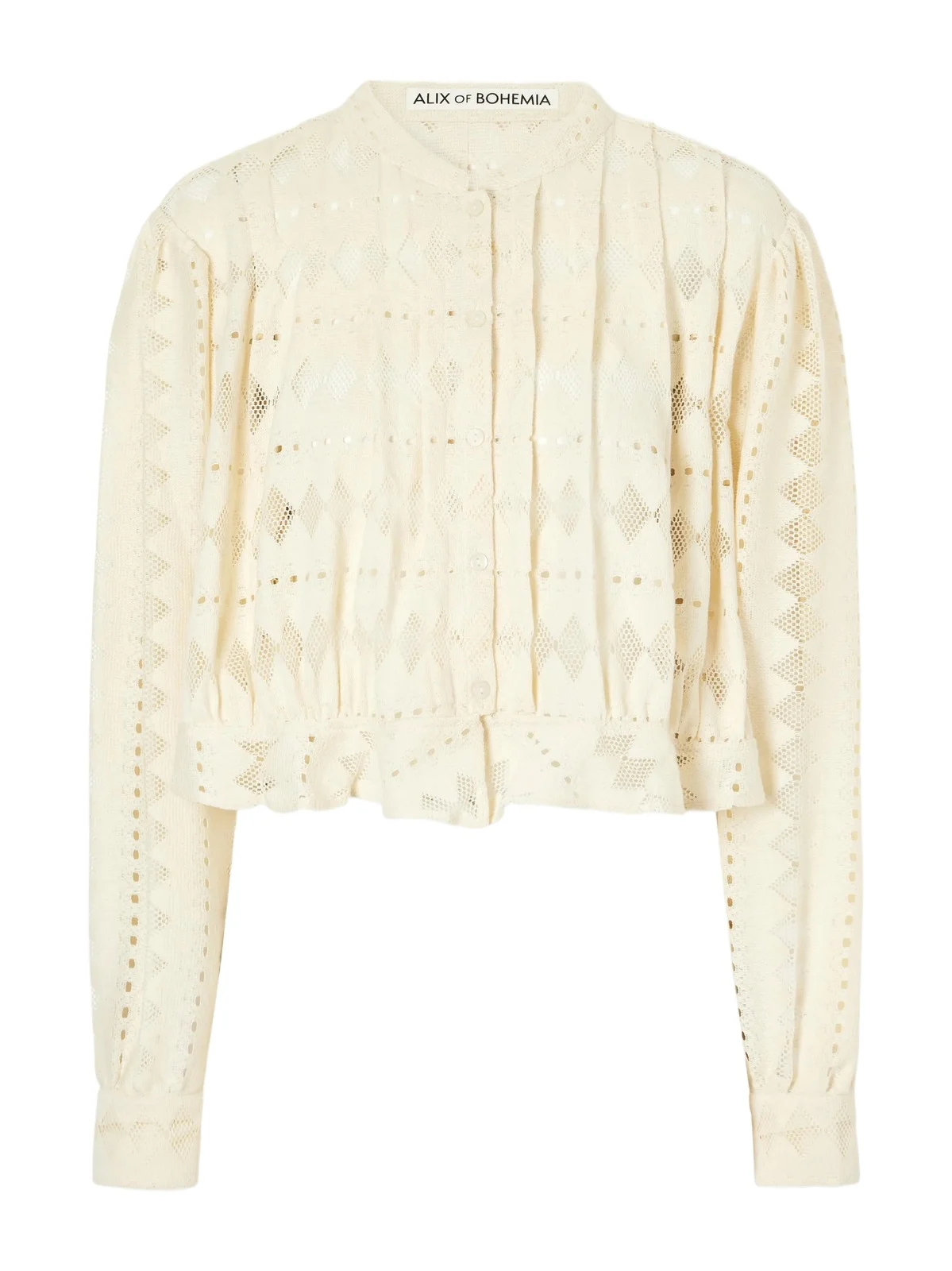ALIX OF BOHEMIA Ryland Cropped Cotton-corded Lace Blouse