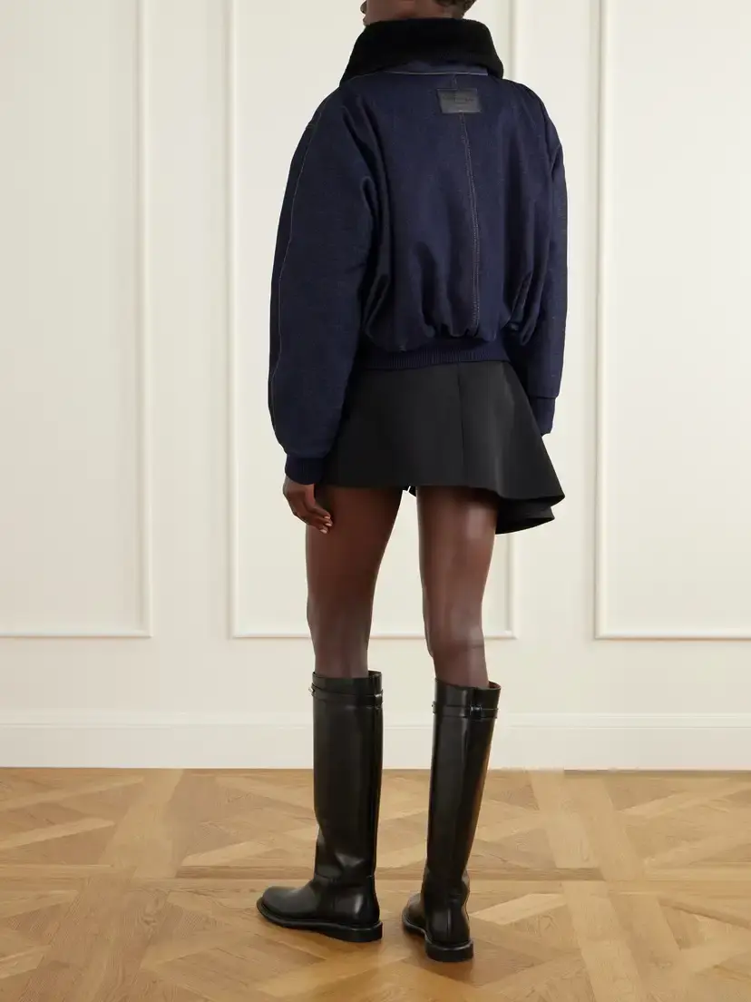Givenchy Denim Shearling-trimmed Blouson Jacket | Thumbnail 4
