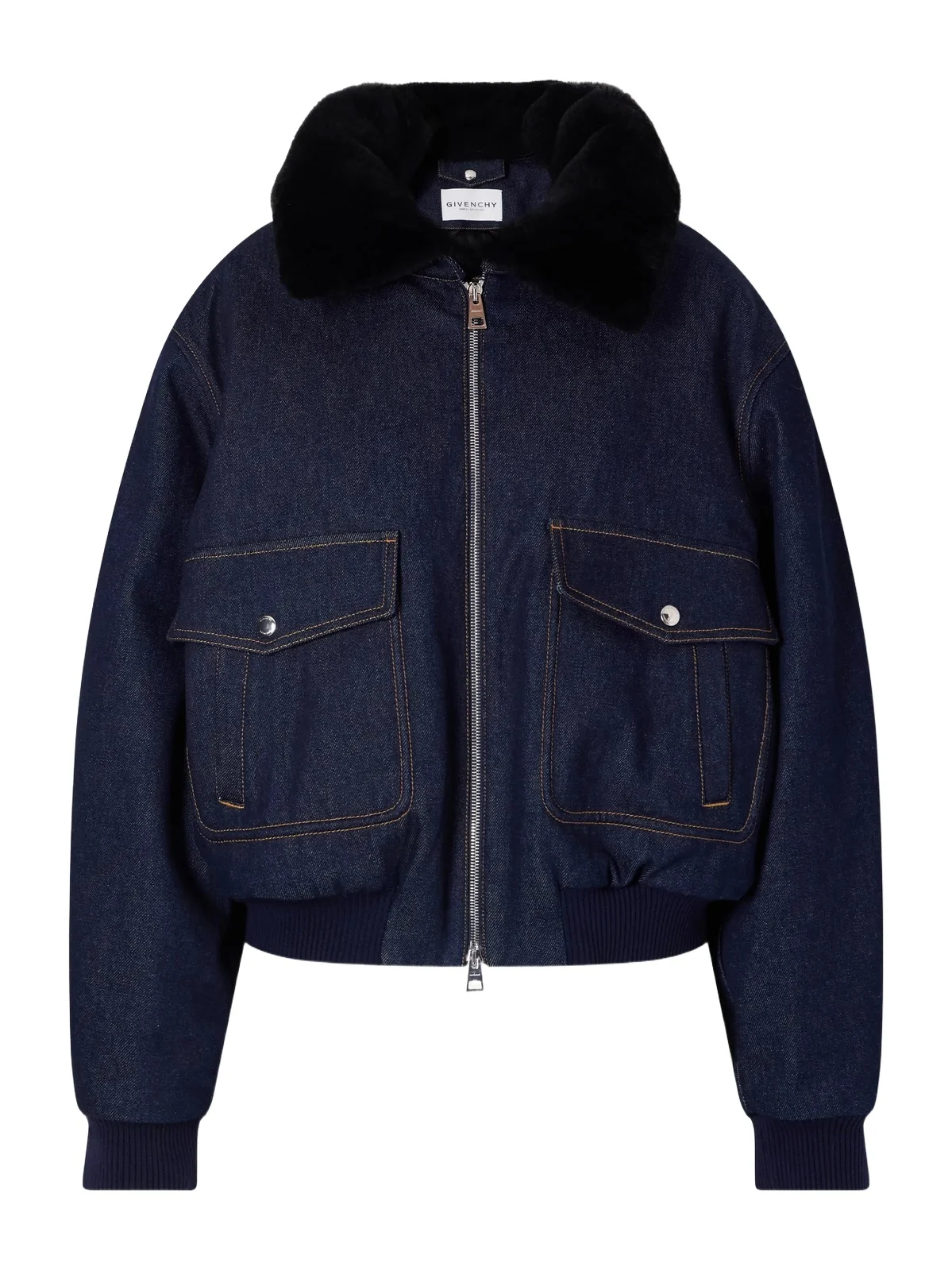 Givenchy Denim Shearling-trimmed Blouson Jacket