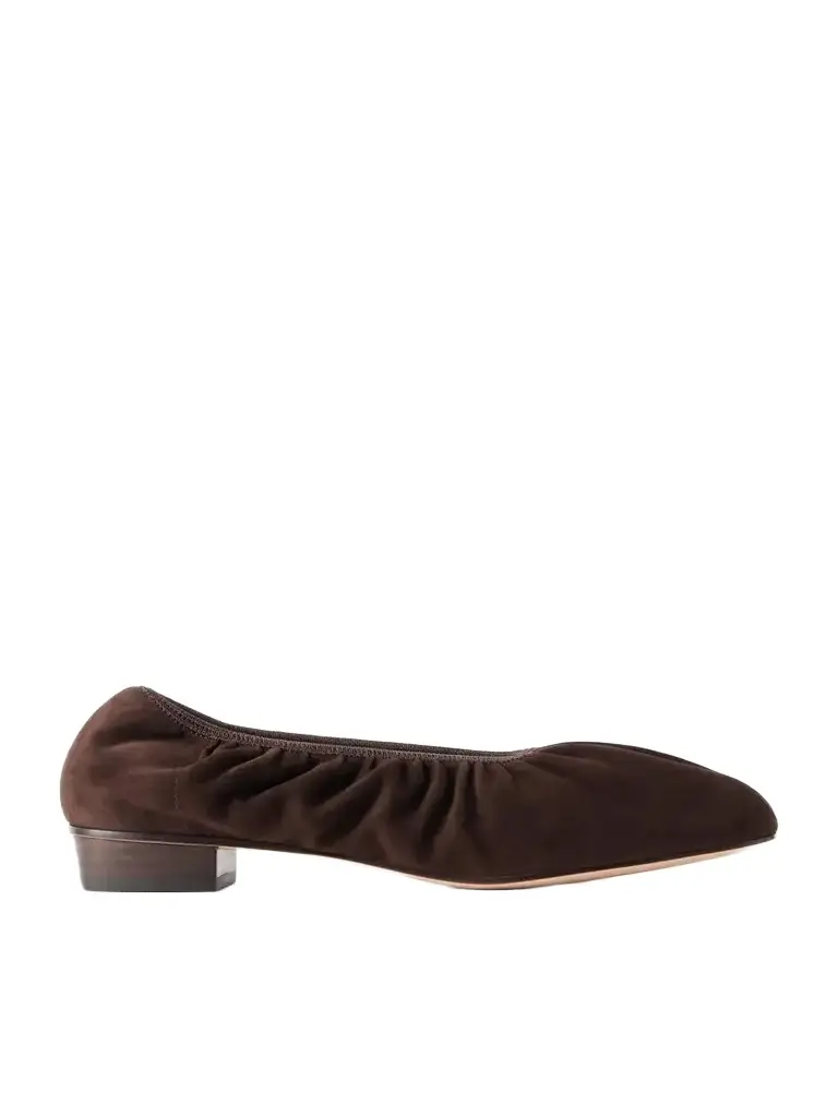 Loeffler Randall Tove Gathered Suede Ballet Flats