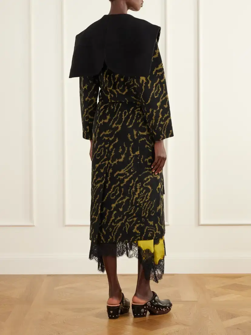 Ulla Johnson Rory Double-breasted Belted Jacquard-knit Wool And Cashmere-blend Coat | Thumbnail 3