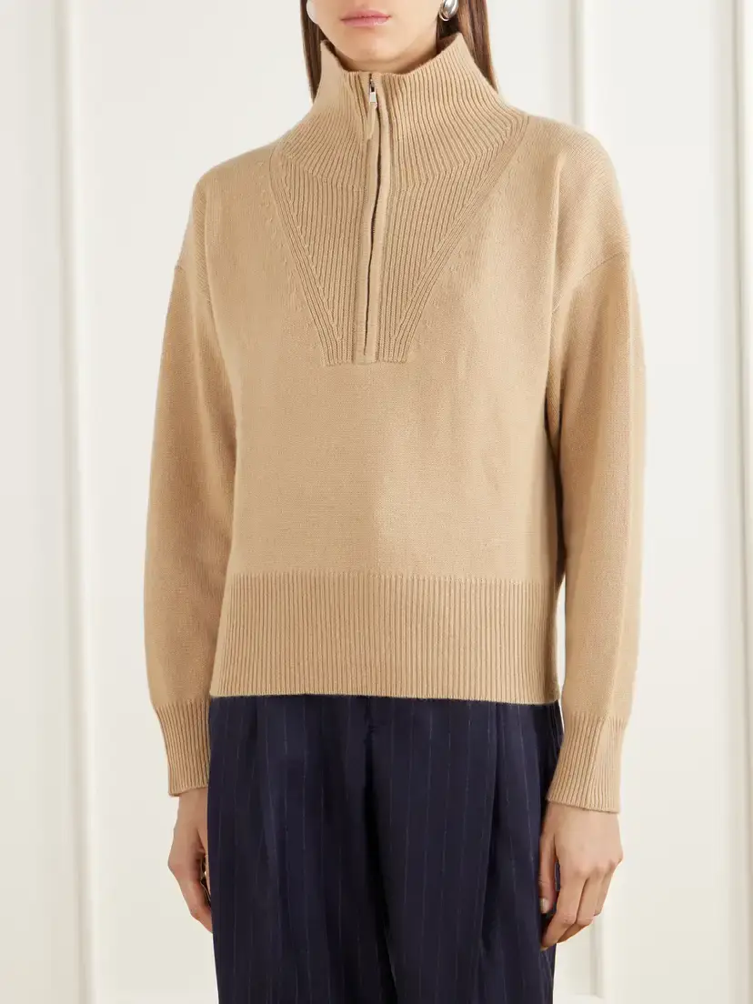 Allude Troyer Cashmere Half-zip Polo Shirt | Thumbnail 3 Allude Troyer Cashmere Half-zip Polo Shirt | Thumbnail 3