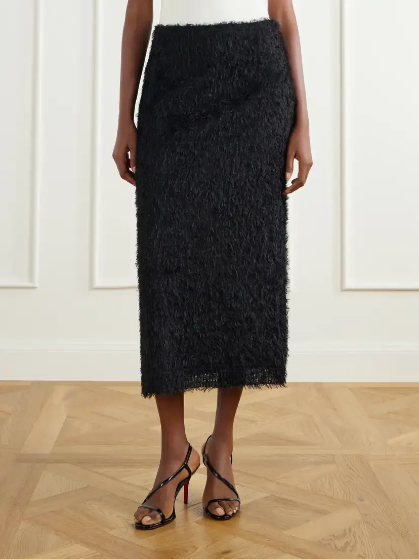 Abadia Plush Midi Skirt | Thumbnail 3 Abadia Plush Midi Skirt | Thumbnail 3