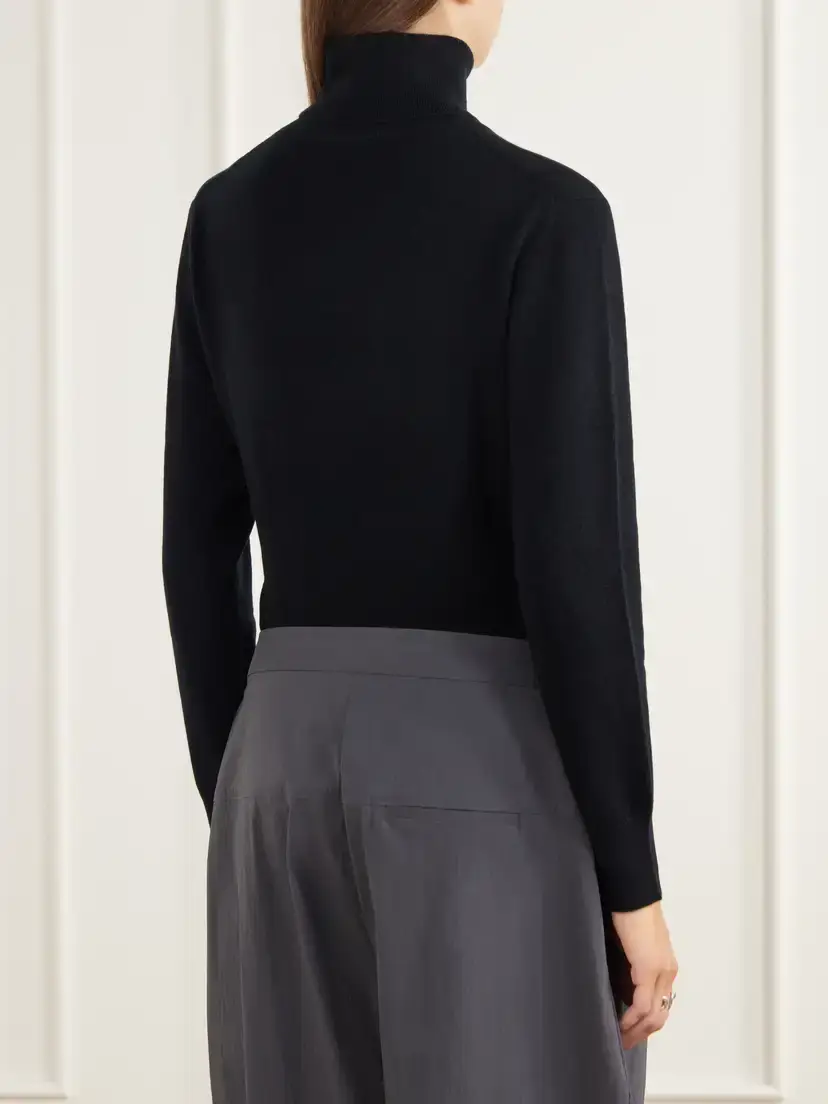 Allude Wool And Cashmere-blend Turtleneck Bodysuit | Thumbnail 4 Allude Wool And Cashmere-blend Turtleneck Bodysuit | Thumbnail 4
