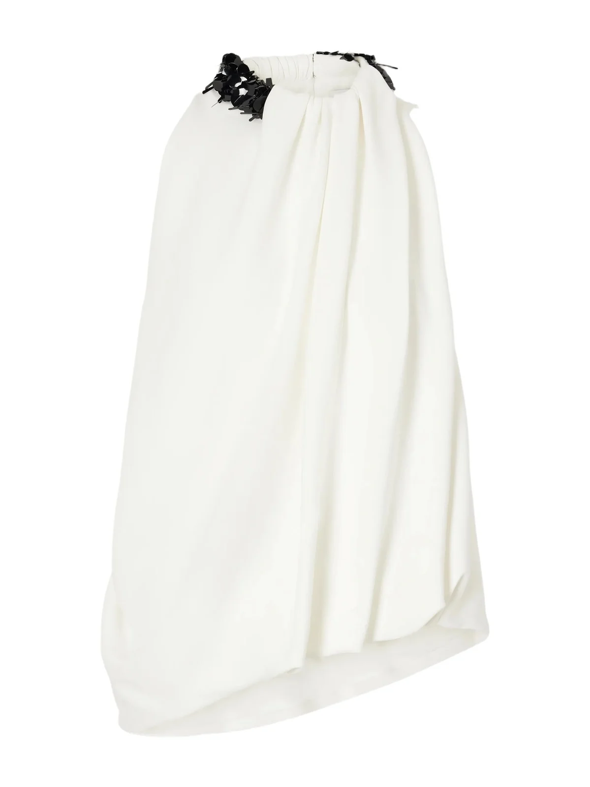 The Haze Sequin-embellished Asymmetric Gathered Crepe Top