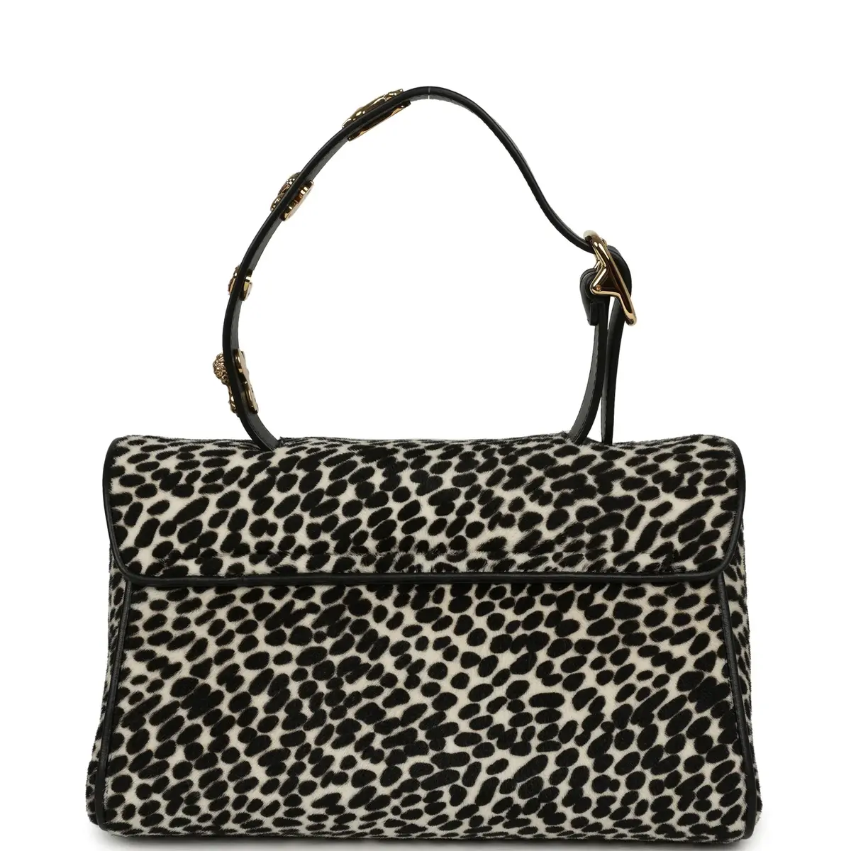 Chanel Chanel "Dalmatian Print" Top Handle Flap Bag Black, White Pony Hair, Black Calfskin Gold Hardware | Thumbnail 4 Chanel Chanel "Dalmatian Print" Top Handle Flap Bag Black, White Pony Hair, Black Calfskin Gold Hardware | Thumbnail 4