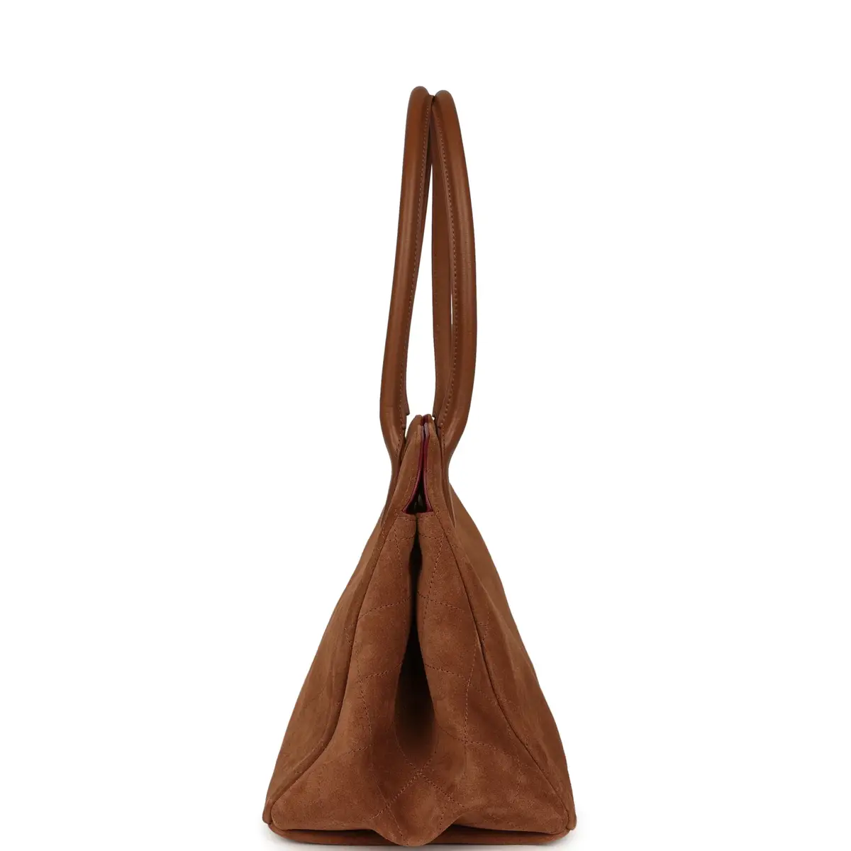 Chanel Chanel Large Bowling Bag Camel Suede Gold Hardware | Thumbnail 3 Chanel Chanel Large Bowling Bag Camel Suede Gold Hardware | Thumbnail 3