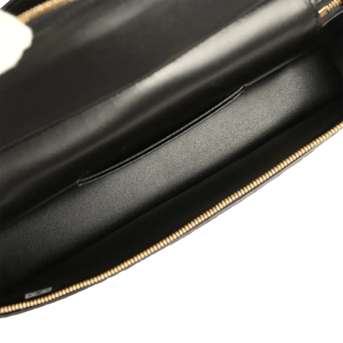 Chanel Chanel Large East West Top Handle Long Vanity Case with Chain Black Embossed Croc Calfskin Gold Hardware | Thumbnail 8