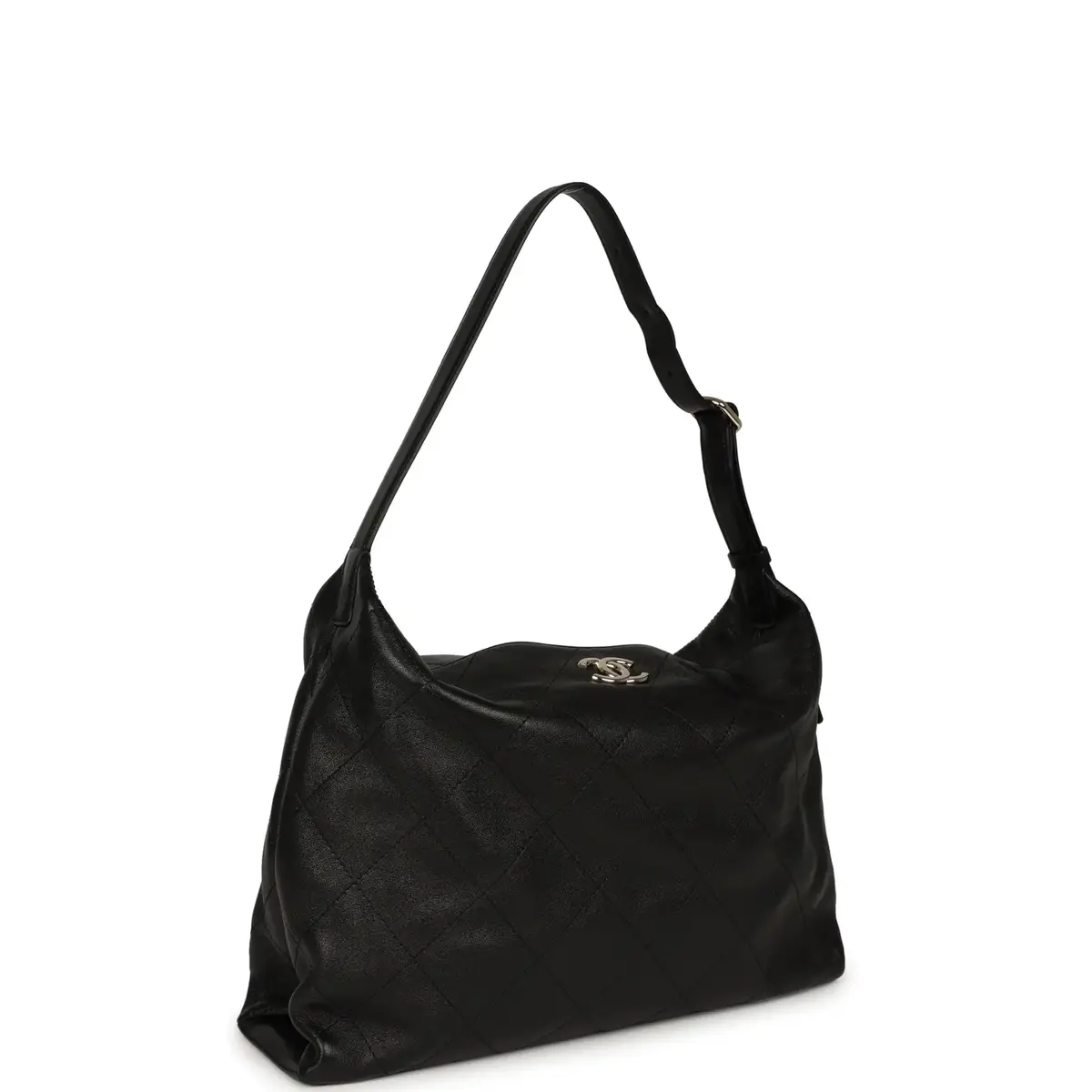Chanel Chanel Maxi "Slouchy Mood" Hobo Shoulder Bag Black Shiny Calfskin Light Gold Hardware | Thumbnail 2 Chanel Chanel Maxi "Slouchy Mood" Hobo Shoulder Bag Black Shiny Calfskin Light Gold Hardware | Thumbnail 2