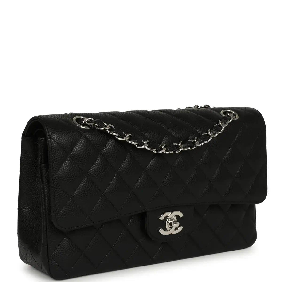 Chanel Chanel Medium Classic Double Flap Black Caviar Silver Hardware | Thumbnail 2 Chanel Chanel Medium Classic Double Flap Black Caviar Silver Hardware | Thumbnail 2