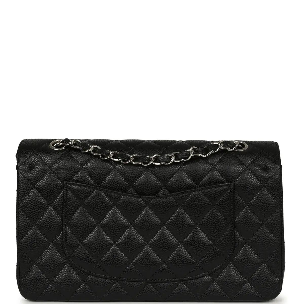 Chanel Chanel Medium Classic Double Flap Black Caviar Silver Hardware | Thumbnail 4 Chanel Chanel Medium Classic Double Flap Black Caviar Silver Hardware | Thumbnail 4