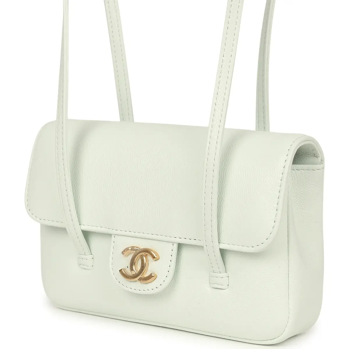 Chanel Chanel Mini Preppy Coco Clutch with Straps Light Blue Shiny Caviar Brushed Gold Hardware | Thumbnail 5 Chanel Chanel Mini Preppy Coco Clutch with Straps Light Blue Shiny Caviar Brushed Gold Hardware | Thumbnail 5