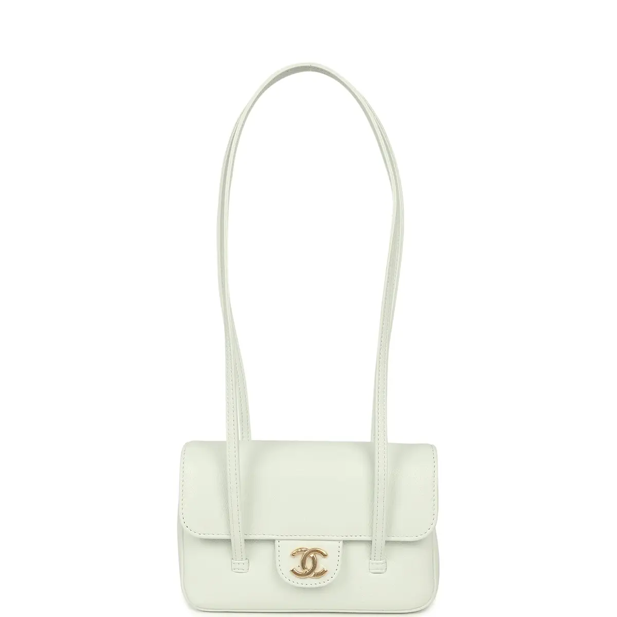 Chanel Chanel Mini Preppy Coco Clutch with Straps Light Blue Shiny Caviar Brushed Gold Hardware | Thumbnail 7 Chanel Chanel Mini Preppy Coco Clutch with Straps Light Blue Shiny Caviar Brushed Gold Hardware | Thumbnail 7