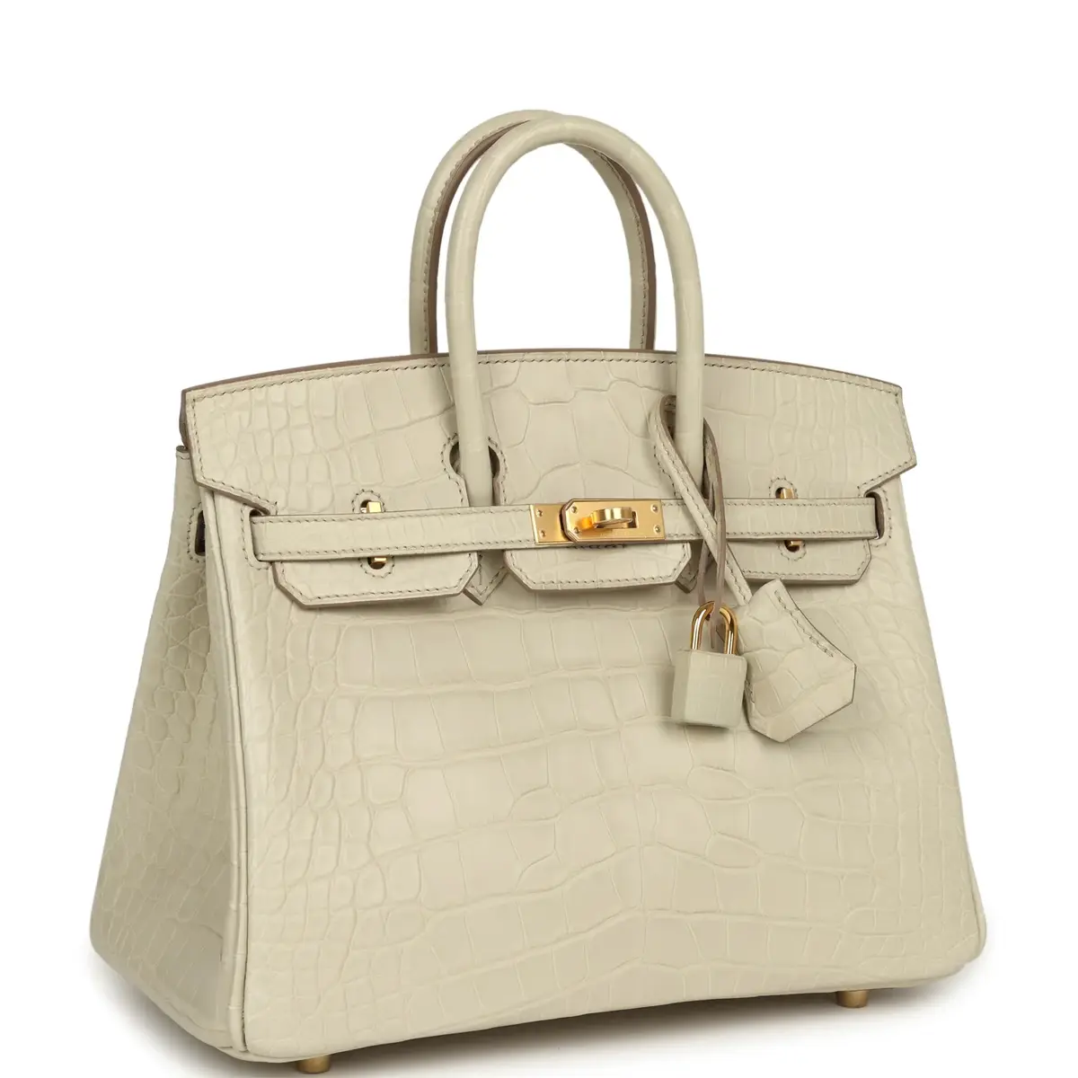 HERMÈS Hermes Birkin 25 Beton Matte Alligator Gold Hardware | Thumbnail 2