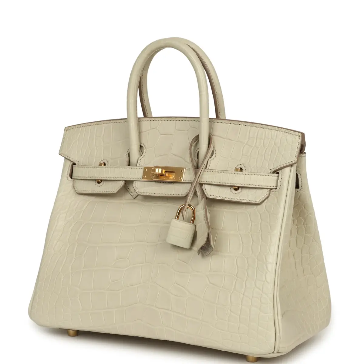 HERMÈS Hermes Birkin 25 Beton Matte Alligator Gold Hardware | Thumbnail 5