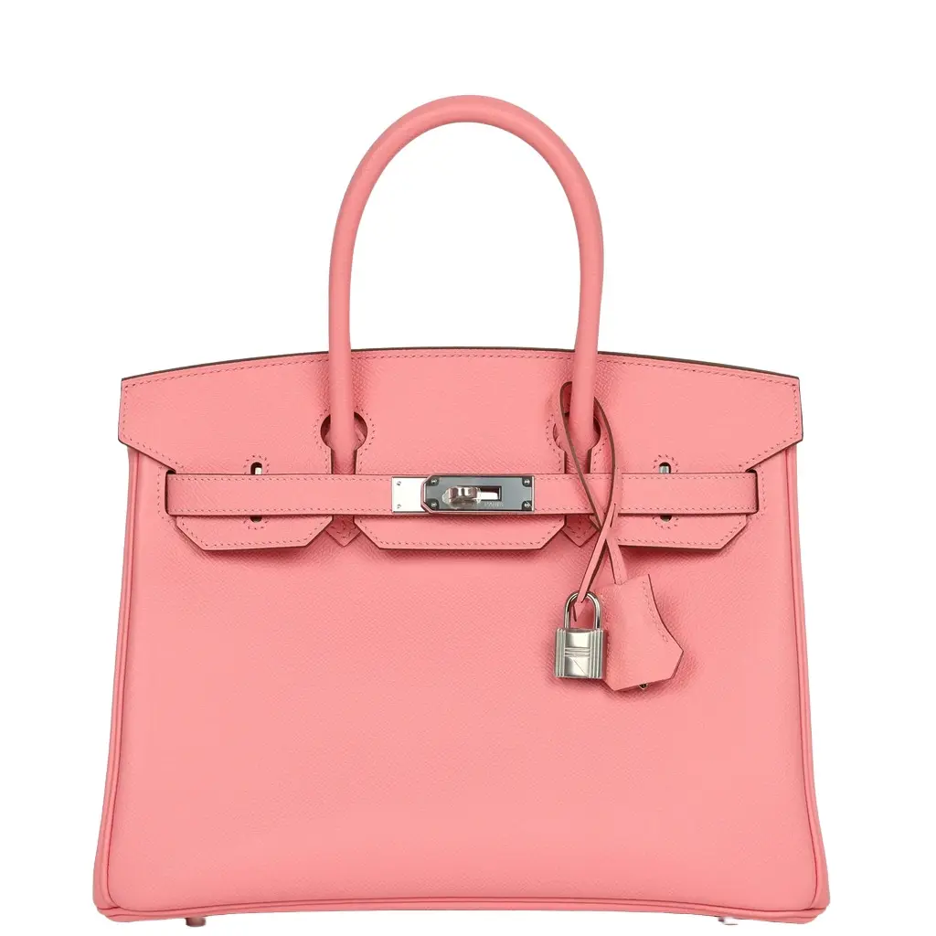 HERMÈS Hermes Birkin 30 Rose Confetti Epsom Palladium Hardware