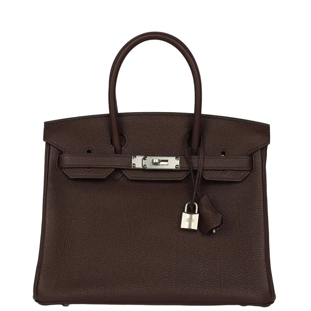 HERMÈS Hermes Birkin 30 Rouge Sellier Togo Palladium Hardware