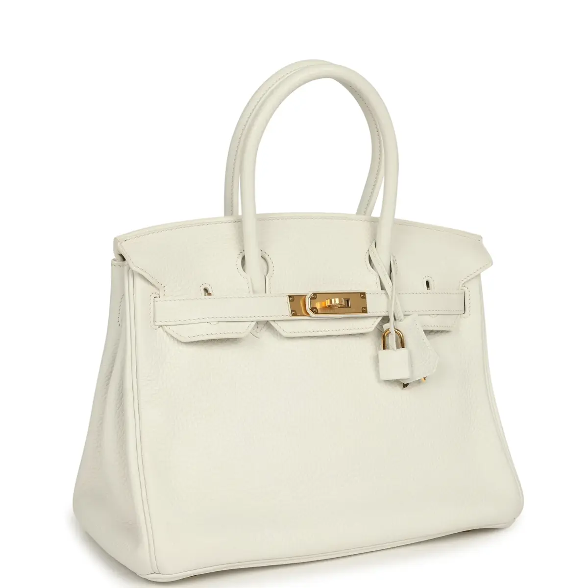 HERMÈS Hermès Birkin 30 White Clemence Gold Hardware | Thumbnail 2