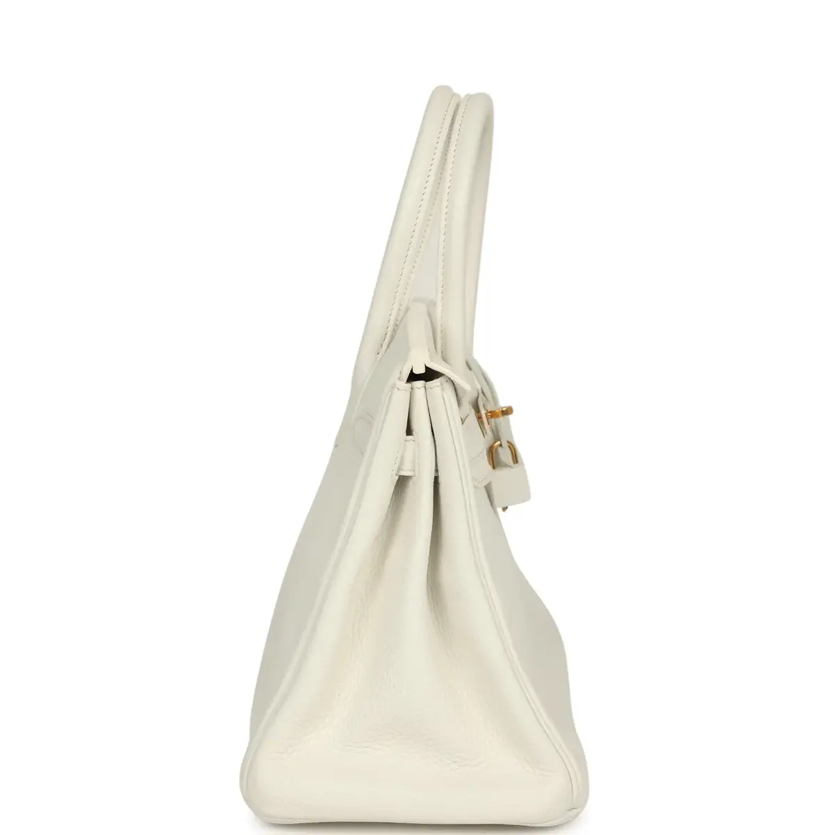 HERMÈS Hermès Birkin 30 White Clemence Gold Hardware | Thumbnail 3