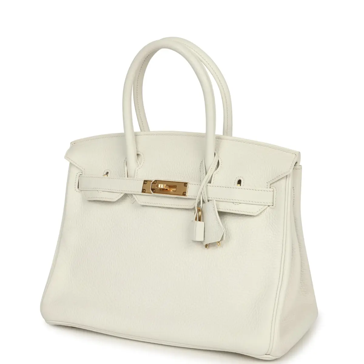 HERMÈS Hermès Birkin 30 White Clemence Gold Hardware | Thumbnail 5