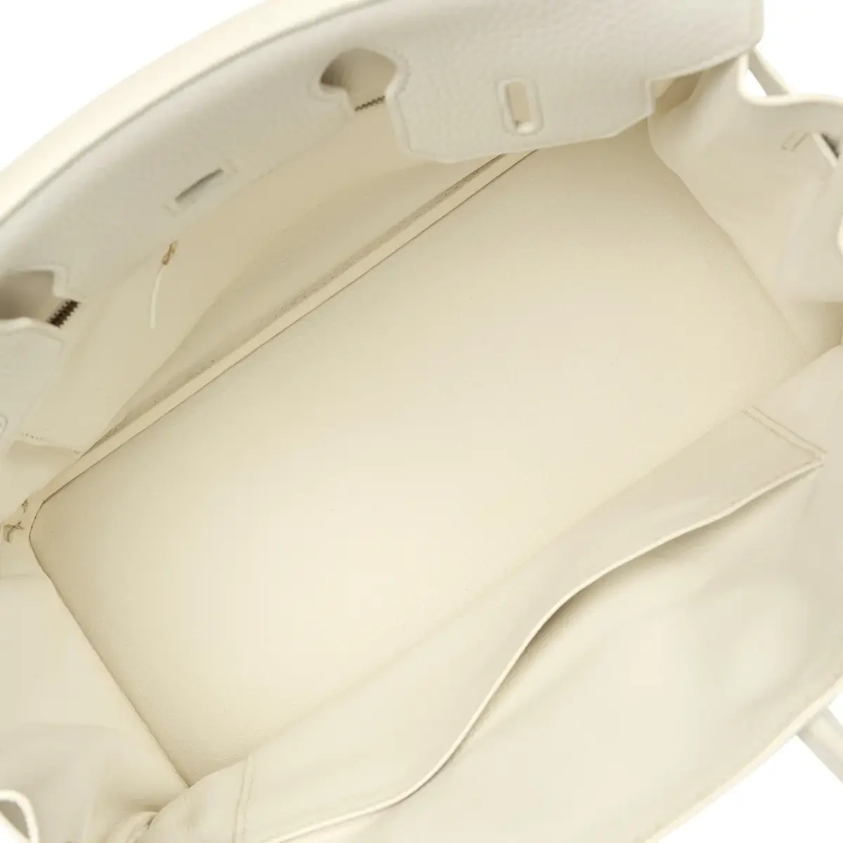 HERMÈS Hermès Birkin 30 White Clemence Gold Hardware | Thumbnail 8