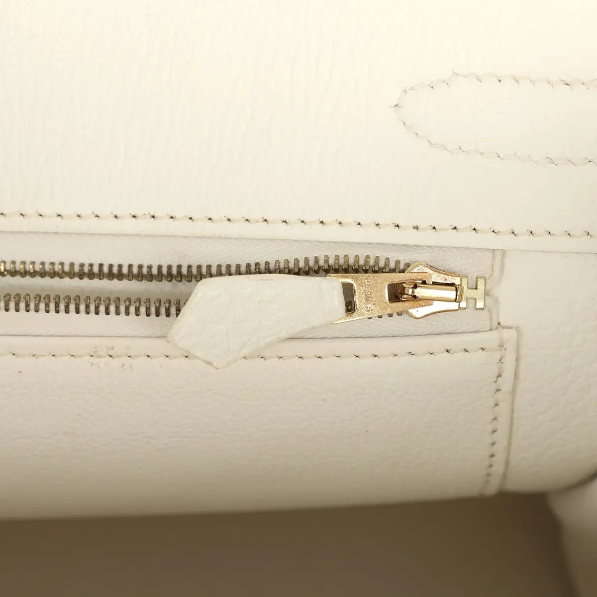 HERMÈS Hermès Birkin 30 White Clemence Gold Hardware | Thumbnail 9