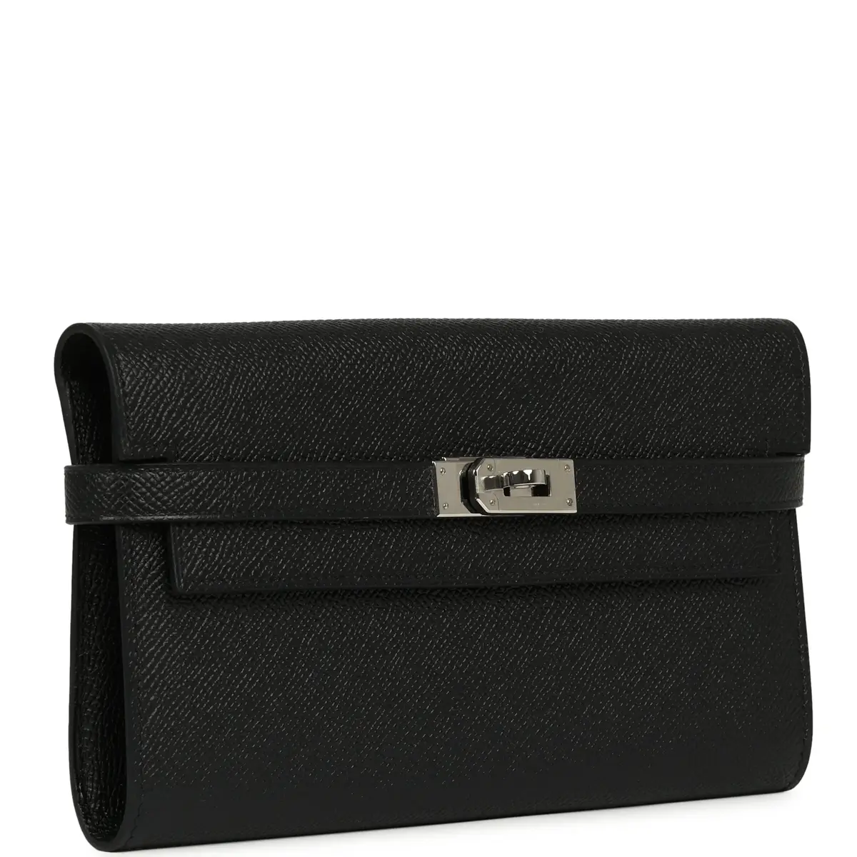 HERMÈS Hermes Kelly Long Wallet Black Epsom Palladium Hardware | Thumbnail 2 HERMÈS Hermes Kelly Long Wallet Black Epsom Palladium Hardware | Thumbnail 2