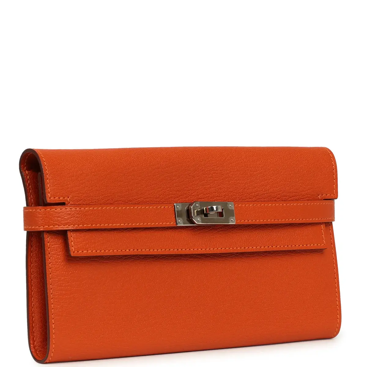 HERMÈS Hermes Kelly Long Wallet Feu Chevre Mysore Palladium Hardware | Thumbnail 2 HERMÈS Hermes Kelly Long Wallet Feu Chevre Mysore Palladium Hardware | Thumbnail 2