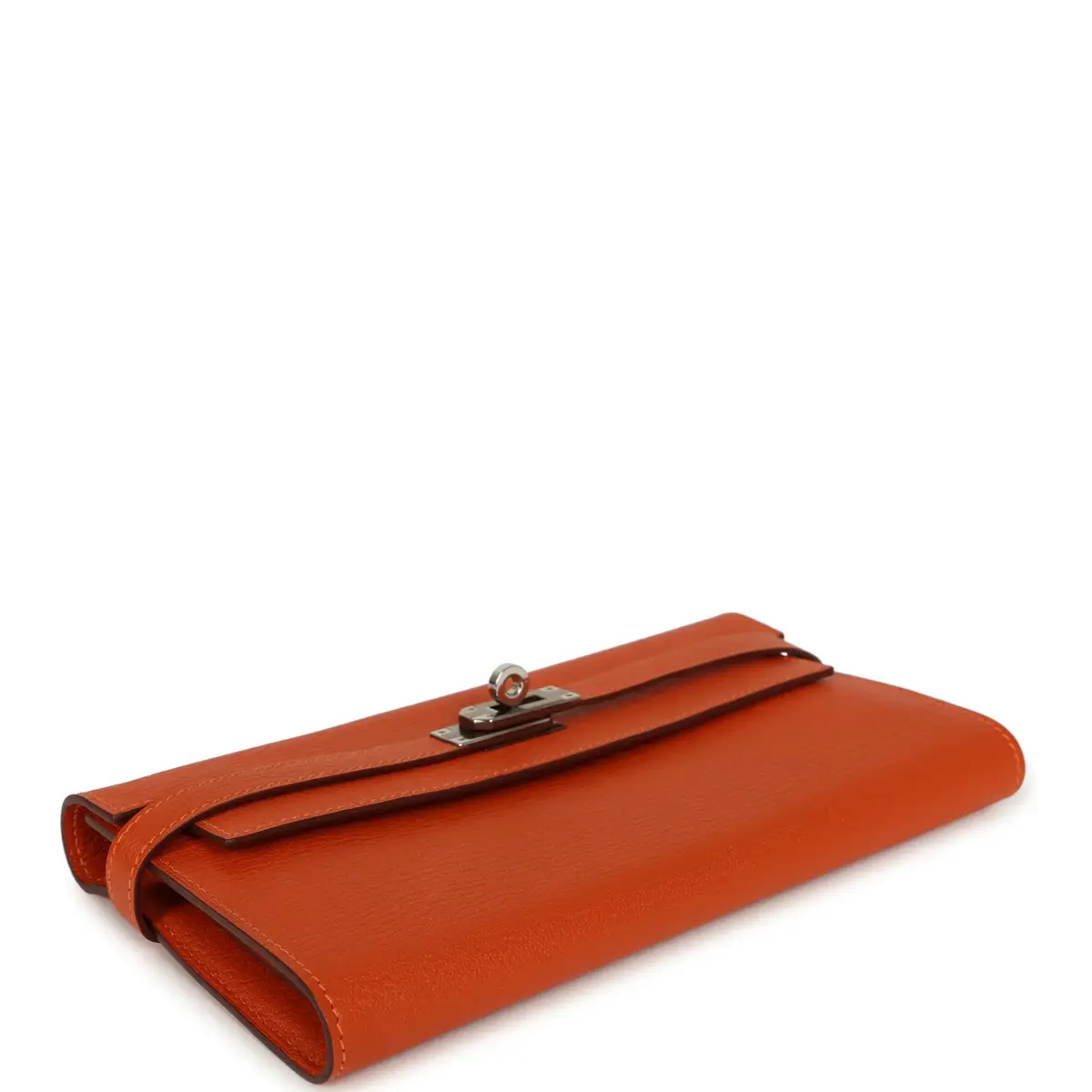 HERMÈS Hermes Kelly Long Wallet Feu Chevre Mysore Palladium Hardware | Thumbnail 3 HERMÈS Hermes Kelly Long Wallet Feu Chevre Mysore Palladium Hardware | Thumbnail 3