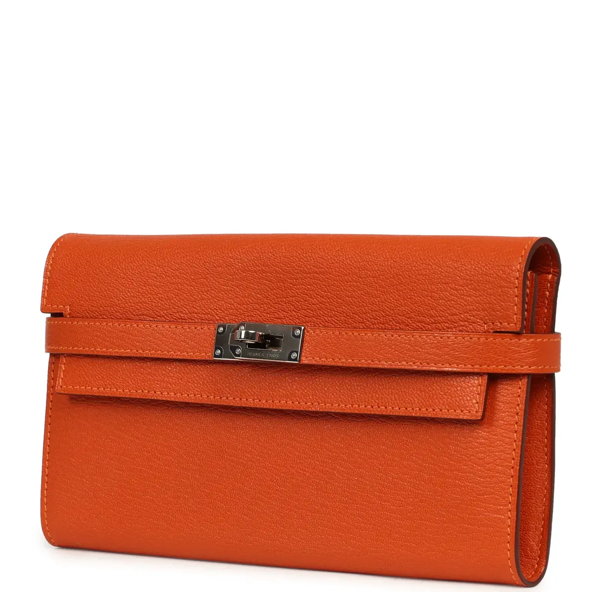 HERMÈS Hermes Kelly Long Wallet Feu Chevre Mysore Palladium Hardware | Thumbnail 6 HERMÈS Hermes Kelly Long Wallet Feu Chevre Mysore Palladium Hardware | Thumbnail 6