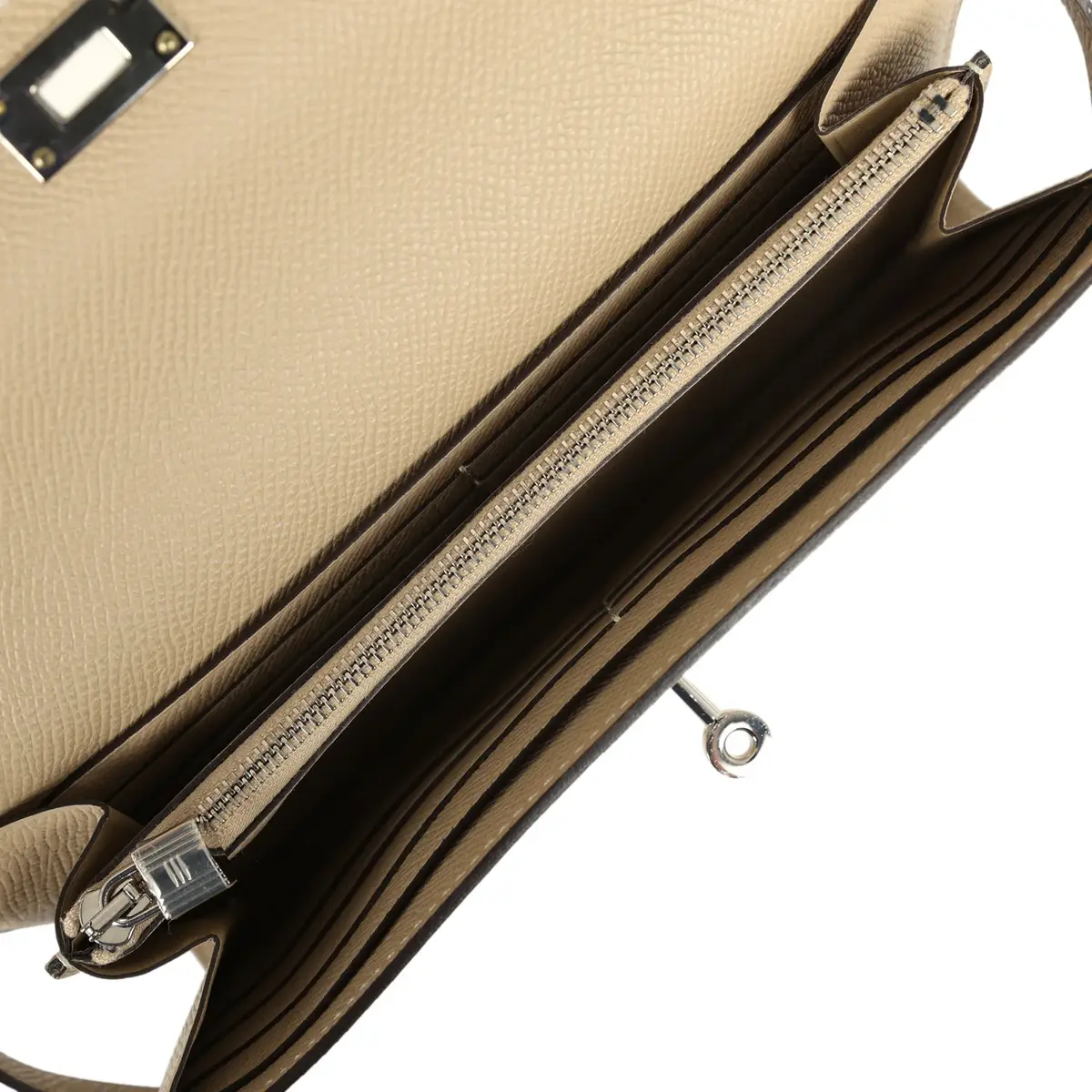 HERMÈS Hermes Kelly Long Wallet Trench Epsom Palladium Hardware | Thumbnail 8 HERMÈS Hermes Kelly Long Wallet Trench Epsom Palladium Hardware | Thumbnail 8