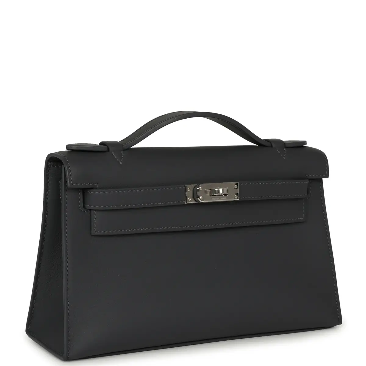 HERMÈS Hermes Kelly Pochette Ardoise Swift Palladium Hardware | Thumbnail 2