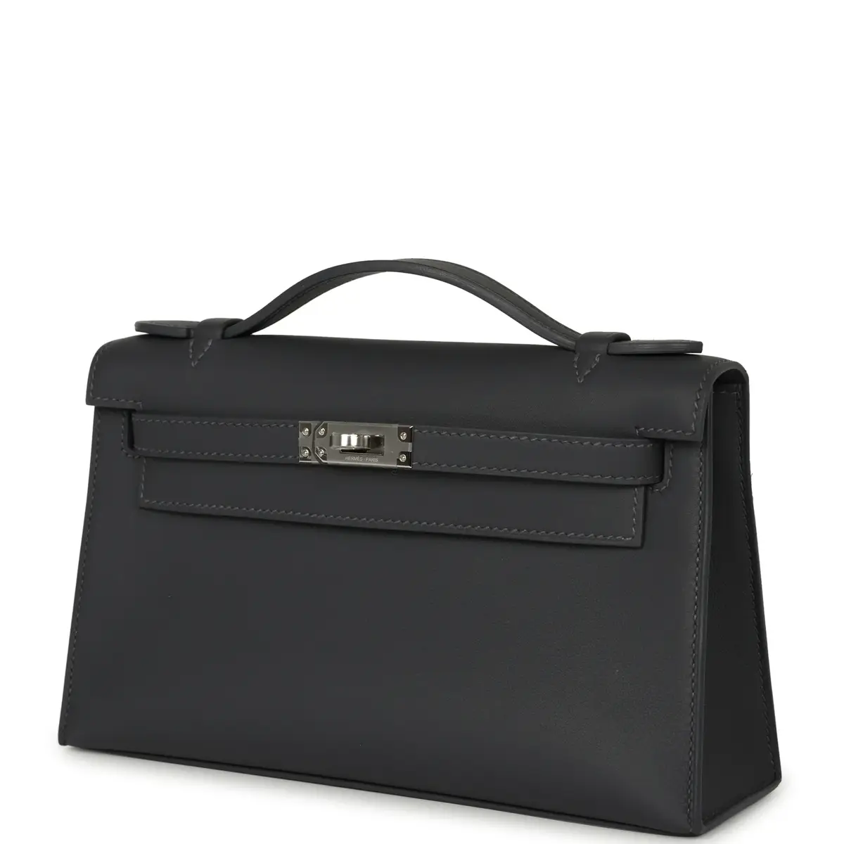 HERMÈS Hermes Kelly Pochette Ardoise Swift Palladium Hardware | Thumbnail 5