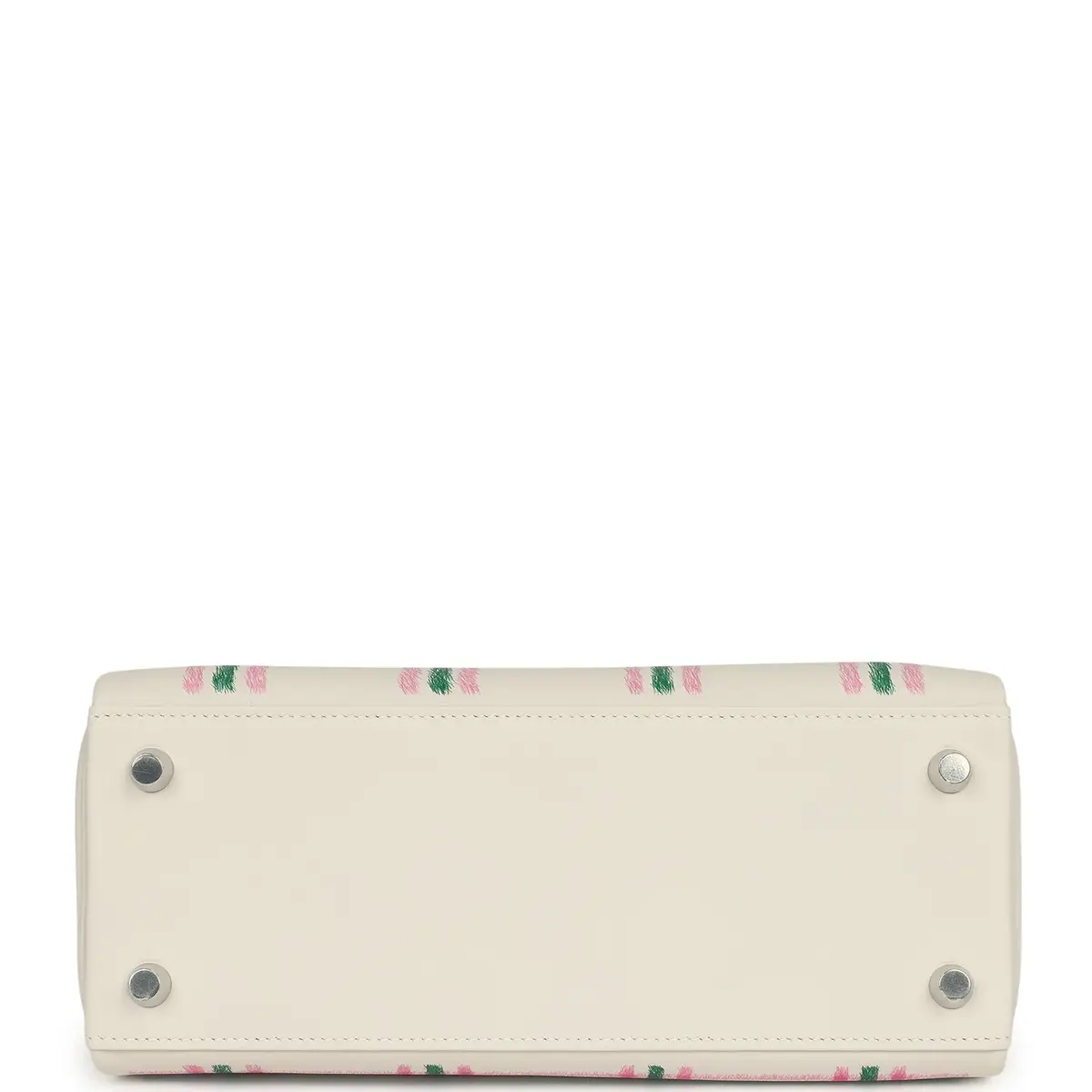 HERMÈS Hermes Kelly Retourne 25 "Tartan Light" Gris Pale, Vert Moyen, Bubblegum Swift Palladium Hardware | Thumbnail 6 HERMÈS Hermes Kelly Retourne 25 "Tartan Light" Gris Pale, Vert Moyen, Bubblegum Swift Palladium Hardware | Thumbnail 6
