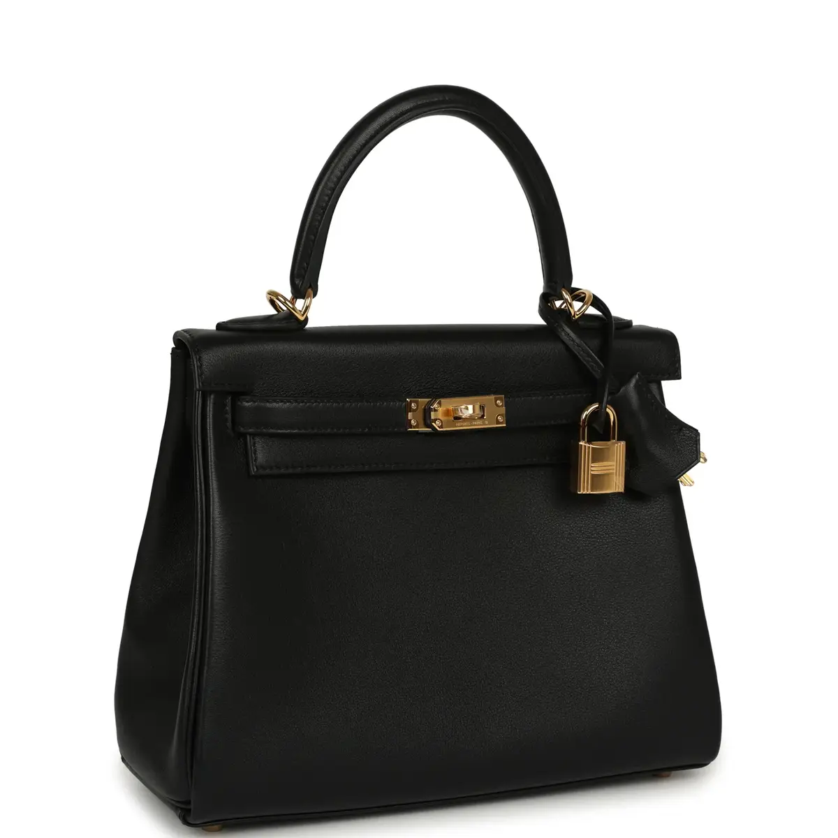 HERMÈS Hermes Kelly Retourne 25 Black Cheri Gold Hardware | Thumbnail 2