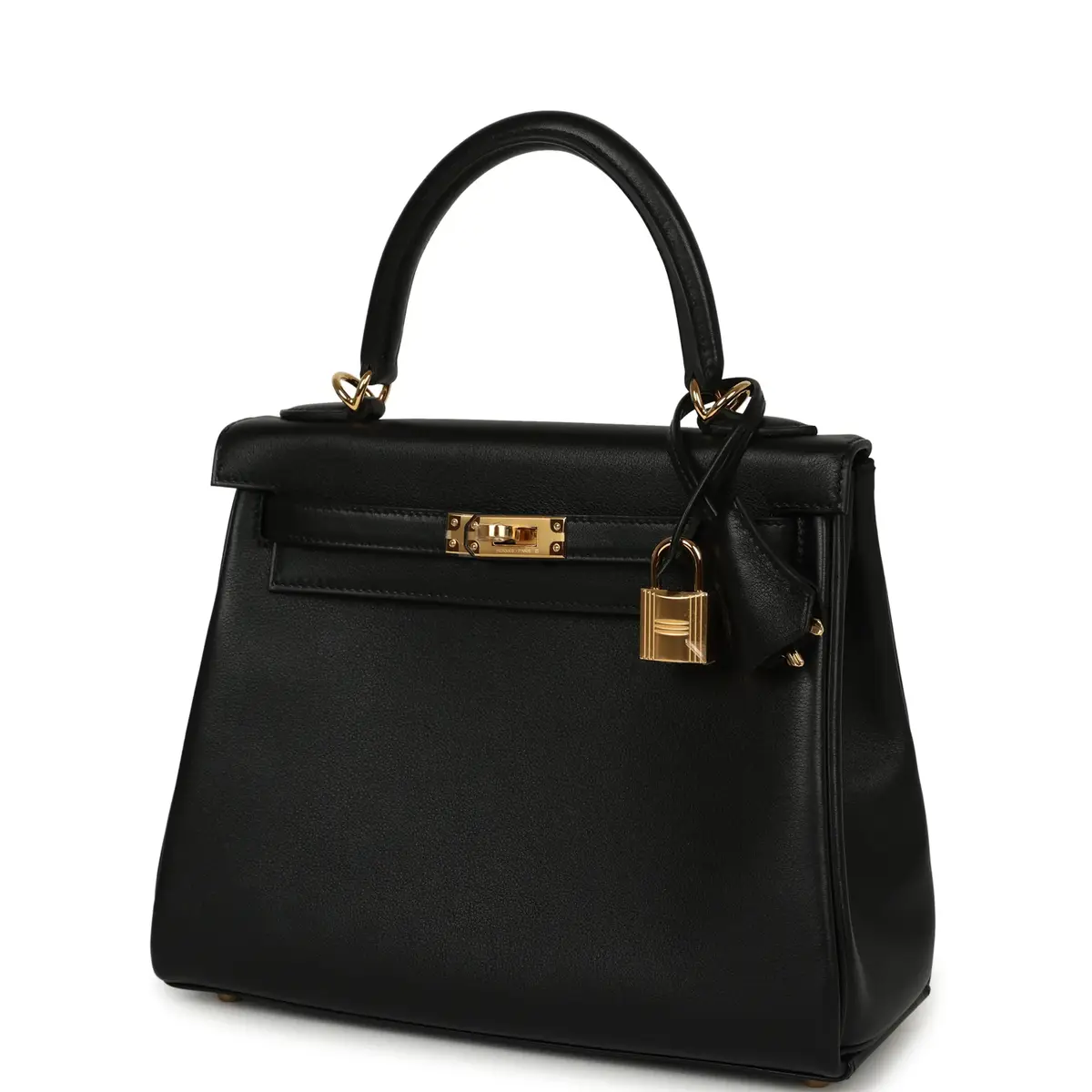 HERMÈS Hermes Kelly Retourne 25 Black Cheri Gold Hardware | Thumbnail 5