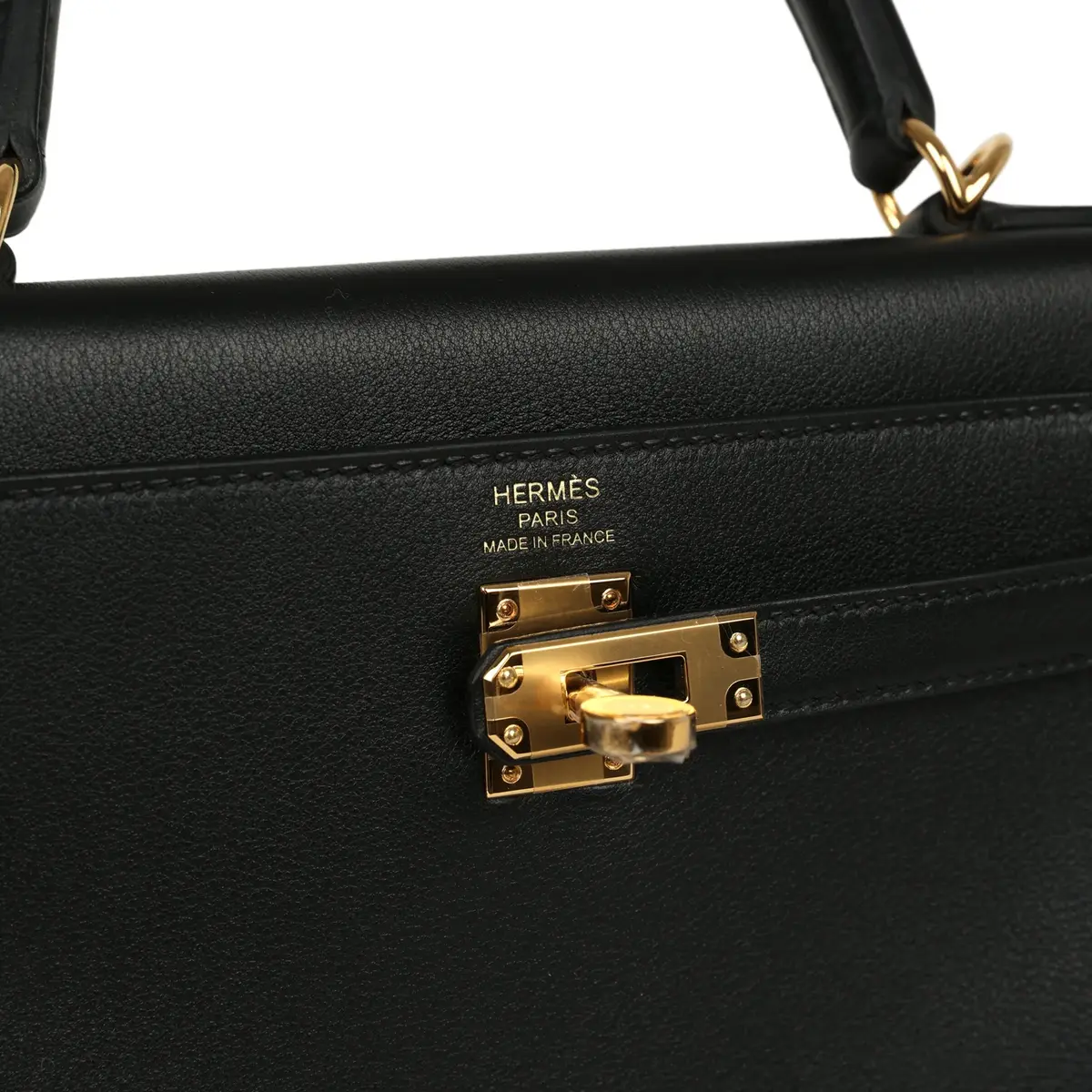 HERMÈS Hermes Kelly Retourne 25 Black Cheri Gold Hardware | Thumbnail 7