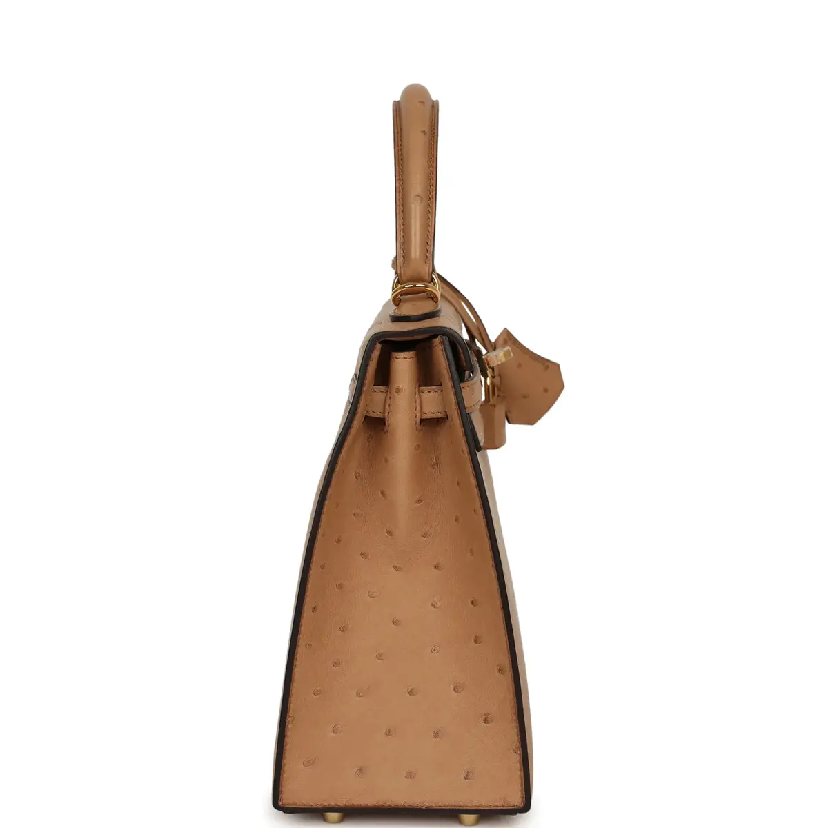 HERMÈS Hermes Kelly Sellier 25 Chai Ostrich Gold Hardware | Thumbnail 3