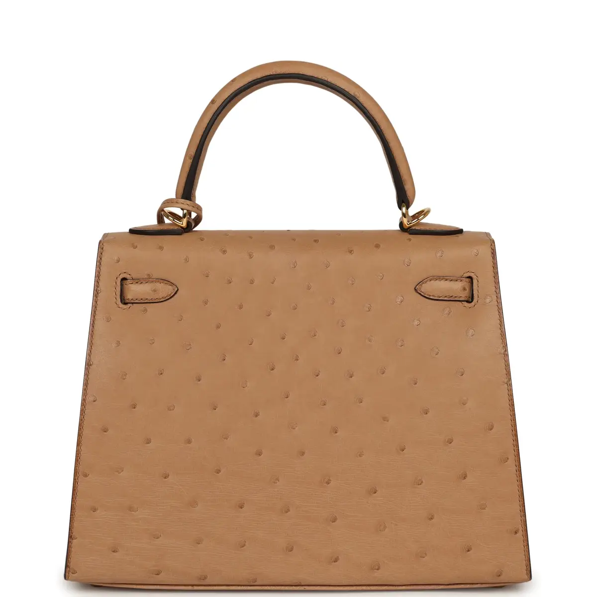 HERMÈS Hermes Kelly Sellier 25 Chai Ostrich Gold Hardware | Thumbnail 4