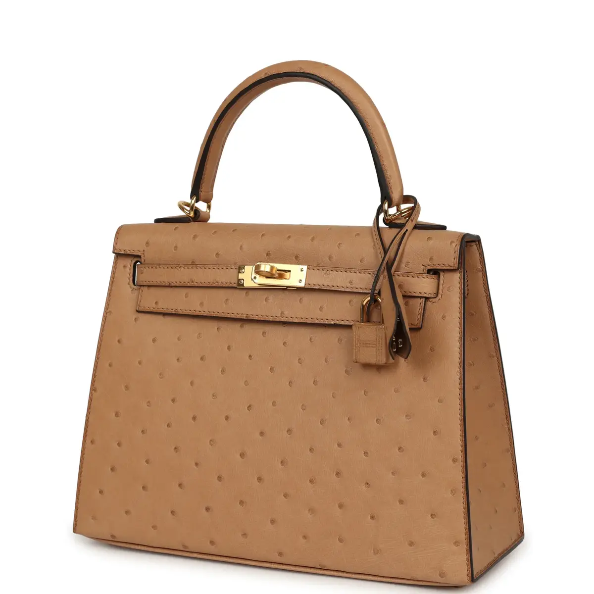 HERMÈS Hermes Kelly Sellier 25 Chai Ostrich Gold Hardware | Thumbnail 5