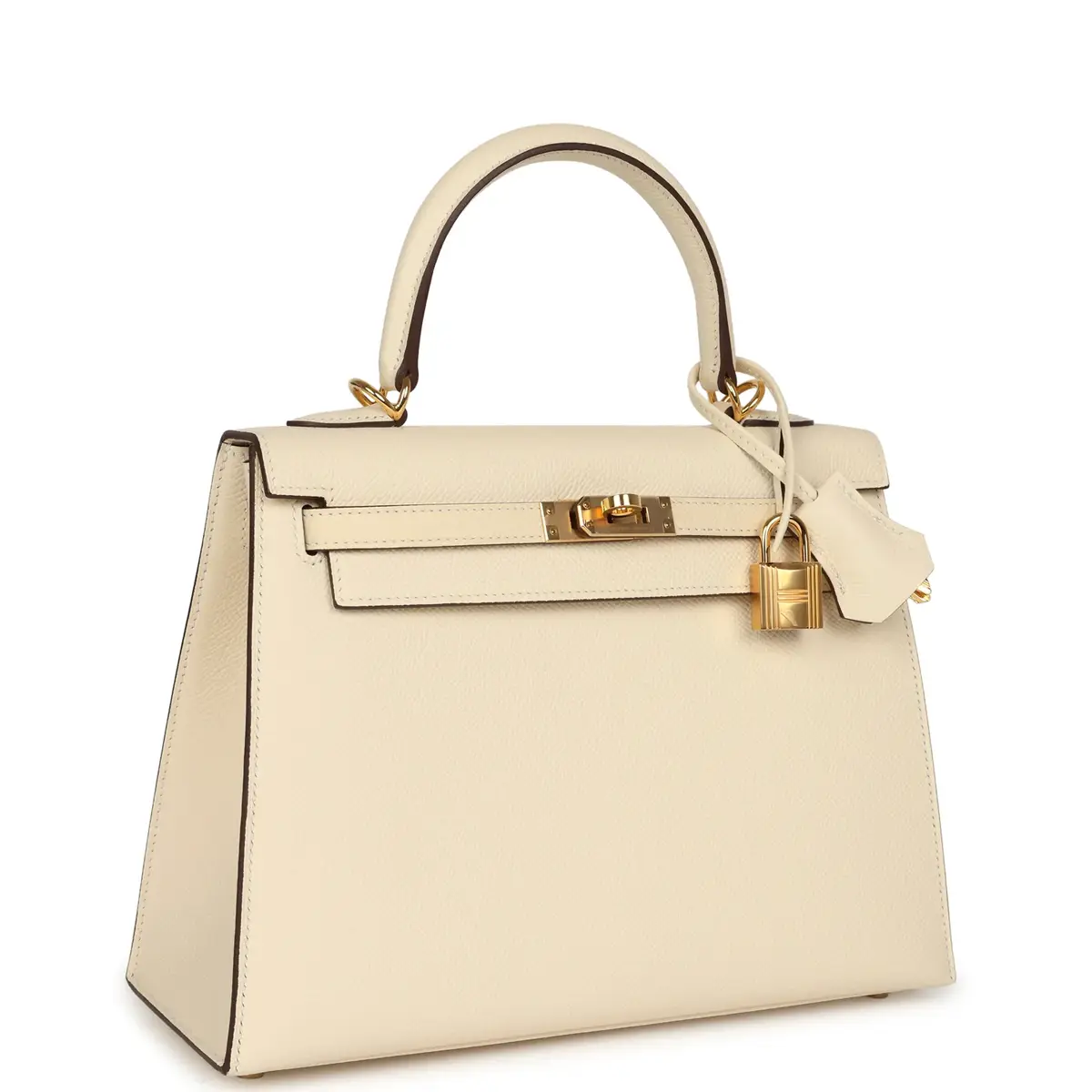 HERMÈS Hermes Kelly Sellier 25 Nata Epsom Gold Hardware | Thumbnail 2
