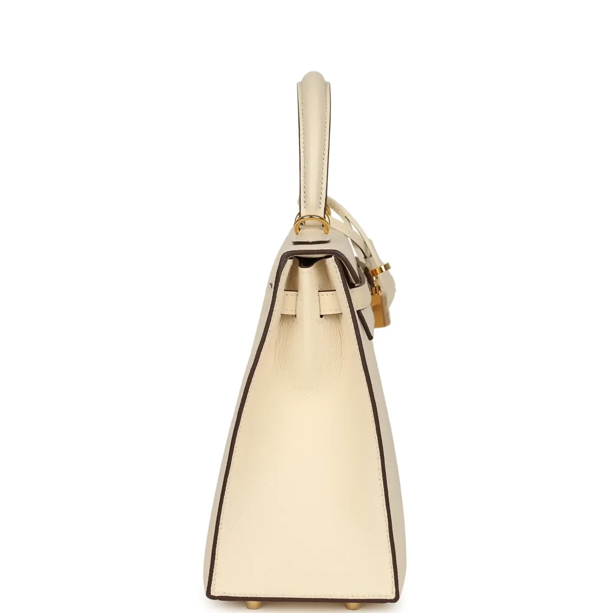 HERMÈS Hermes Kelly Sellier 25 Nata Epsom Gold Hardware | Thumbnail 3