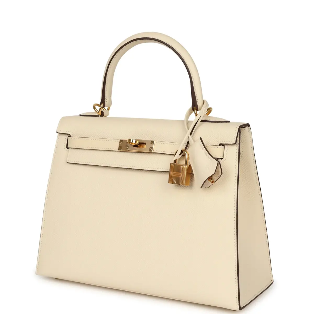 HERMÈS Hermes Kelly Sellier 25 Nata Epsom Gold Hardware | Thumbnail 5