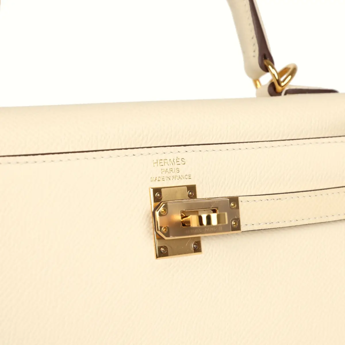 HERMÈS Hermes Kelly Sellier 25 Nata Epsom Gold Hardware | Thumbnail 7