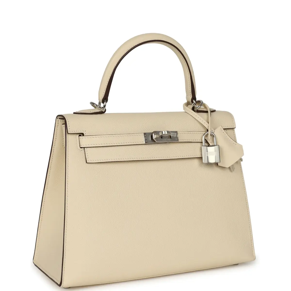 HERMÈS Hermes Kelly Sellier 25 Nata Epsom Palladium Hardware | Thumbnail 2