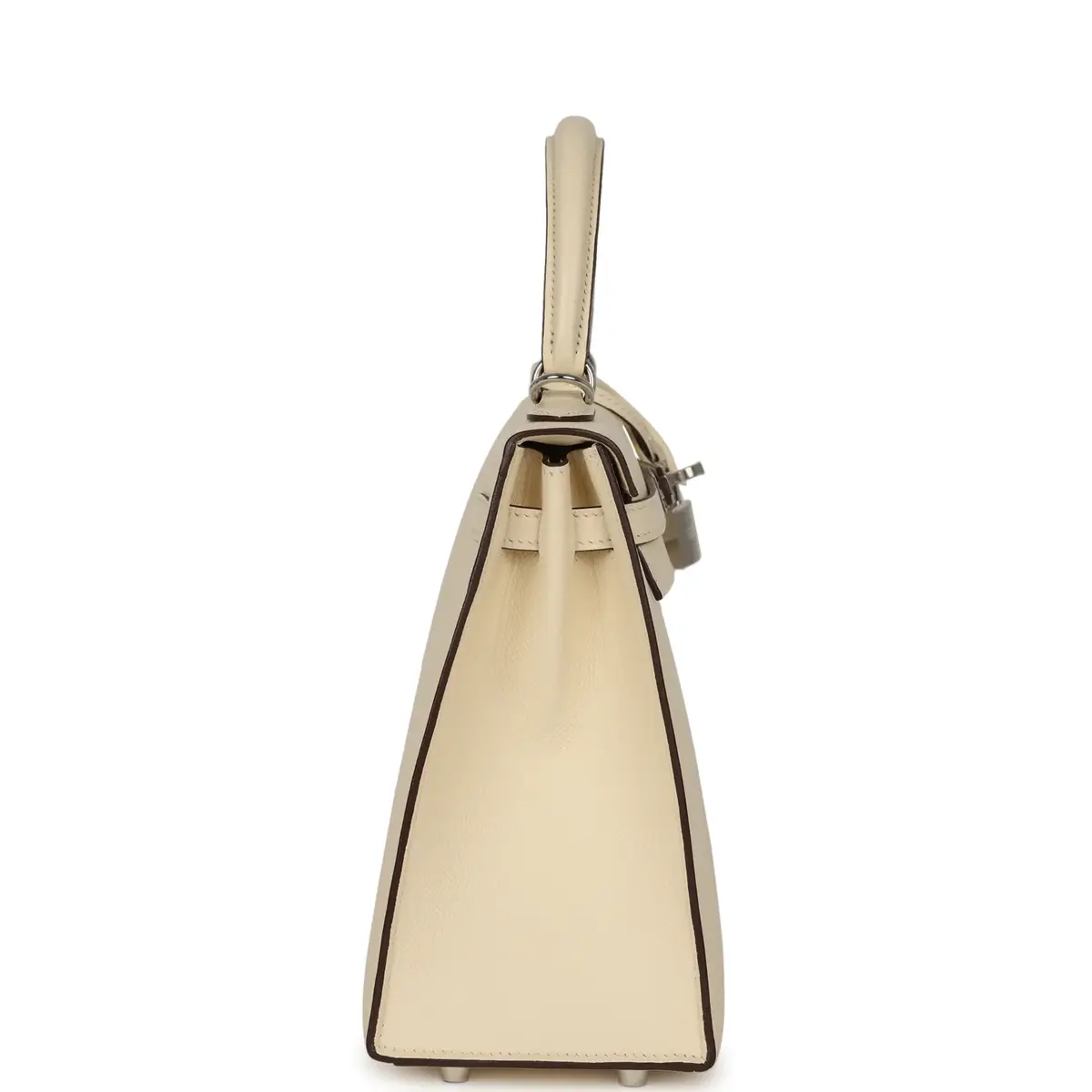 HERMÈS Hermes Kelly Sellier 25 Nata Epsom Palladium Hardware | Thumbnail 3