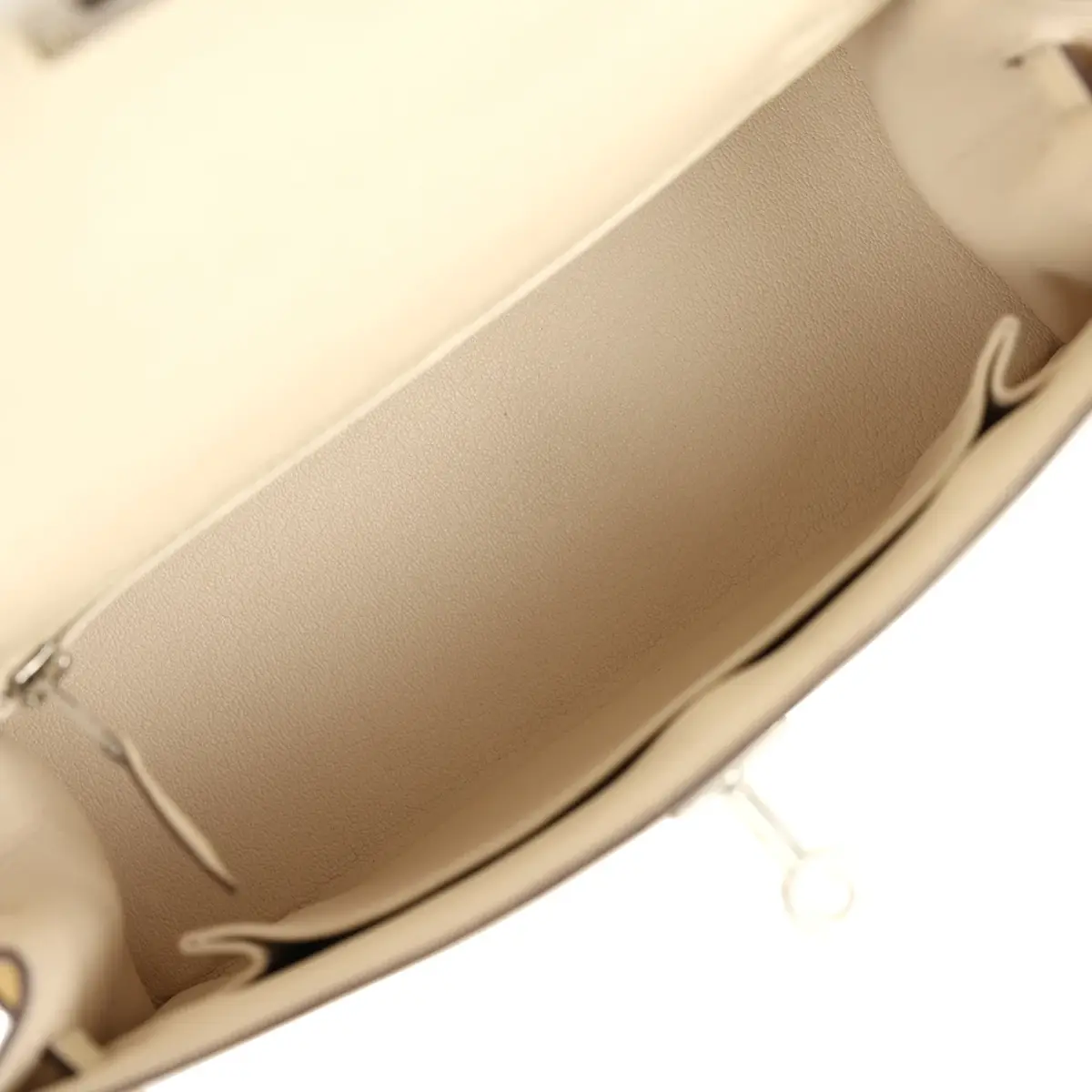 HERMÈS Hermes Kelly Sellier 25 Nata Epsom Palladium Hardware | Thumbnail 8