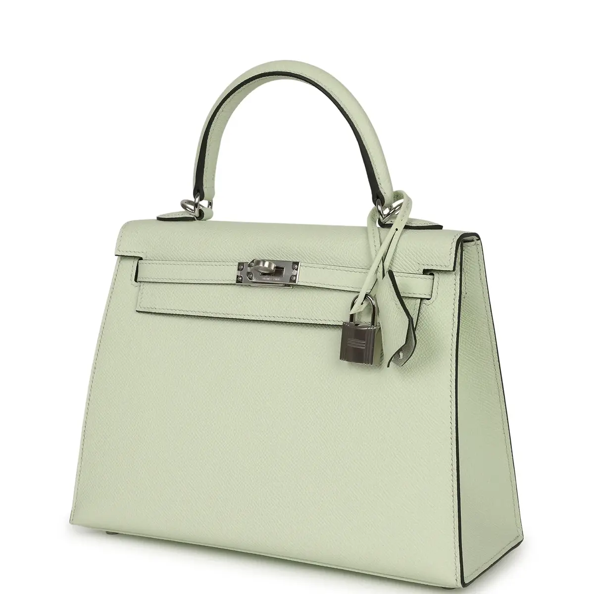 HERMÈS Hermes Kelly Sellier 25 Vert Fizz Epsom Palladium Hardware | Thumbnail 5